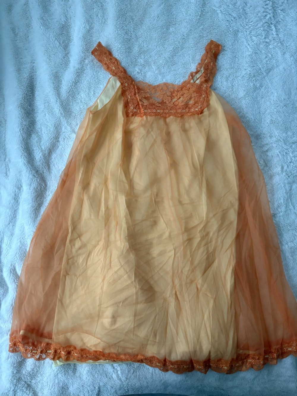 Vintage Vanity Fair 1960s Sheer Nylon Chiffon Babydoll Nighty Lingerie Lace - Picture 10 of 10